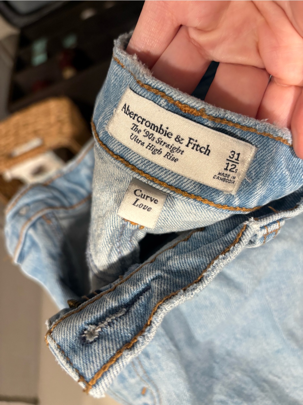 Abercrombie & Fitch Light Blue Straight-Leg Jeans